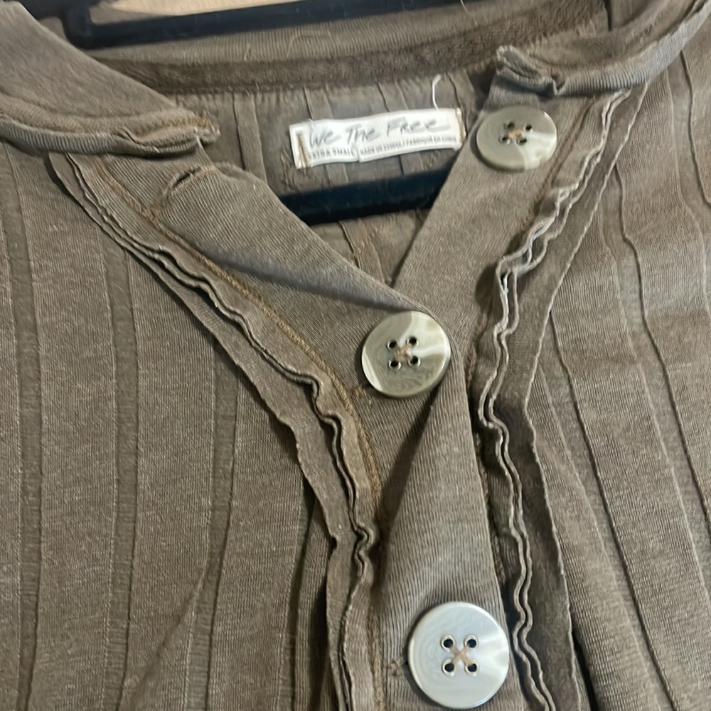 NWOT We The Free In The Mix Ribbed Top in Olive - Picture 3 of 3